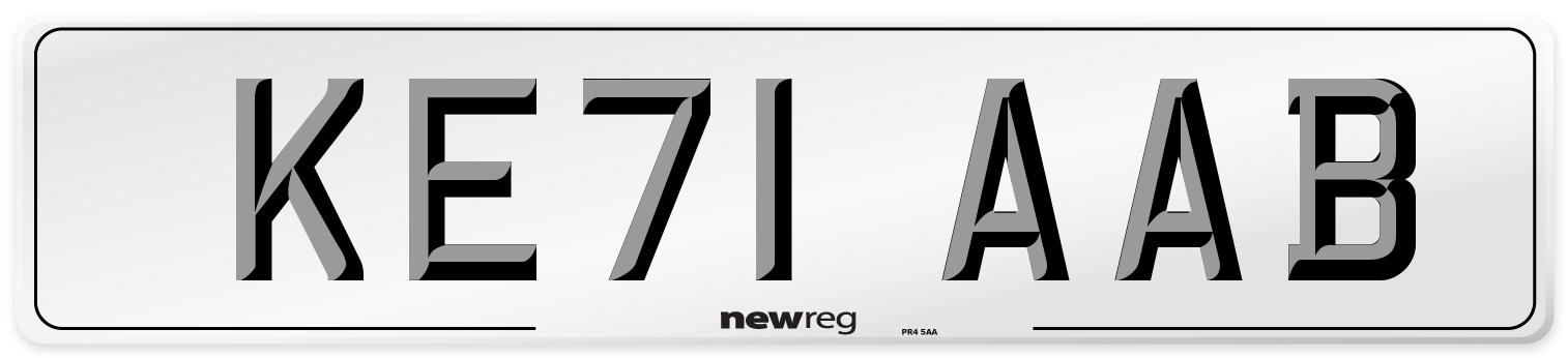 KE71 AAB Number Plate from New Reg